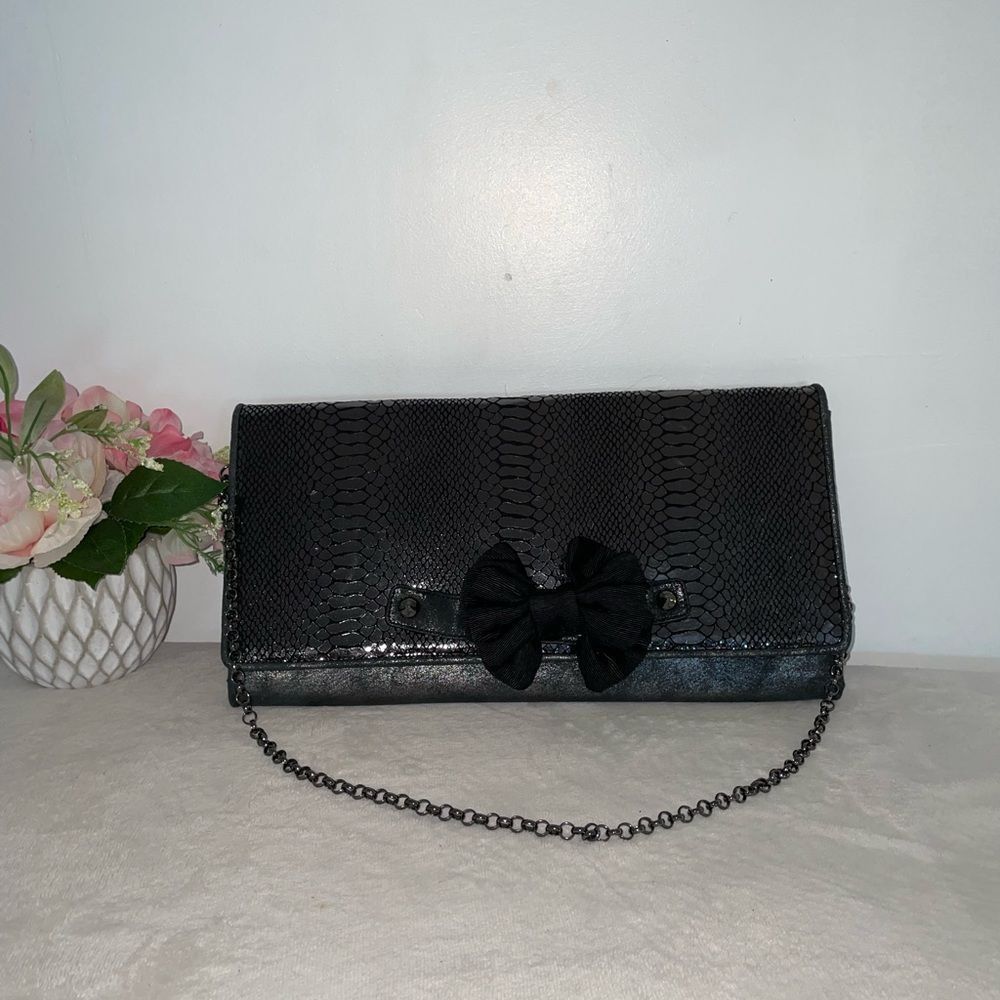 Betsey Johnson Crossbody Bag / Clutch Black Large - Picture 2 of 11